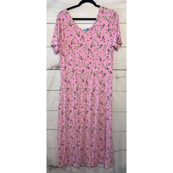 Draper James Pink Dress With Flowers Maxi Flirty - Picture 1 of 6